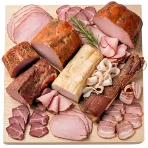 Zestaw swojskich wędlin